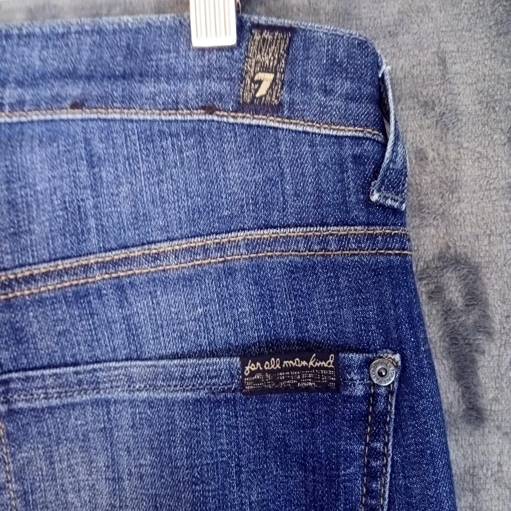 7 For All Mankind Jeans Mens 32 Blue‎ Rhigby Stretch Straight Leg Button Fly